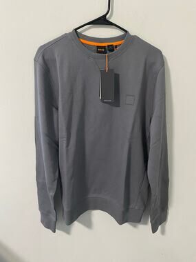 New BOSS We Start, French Terry 100% Cotton Pullover Sweater, Size XL